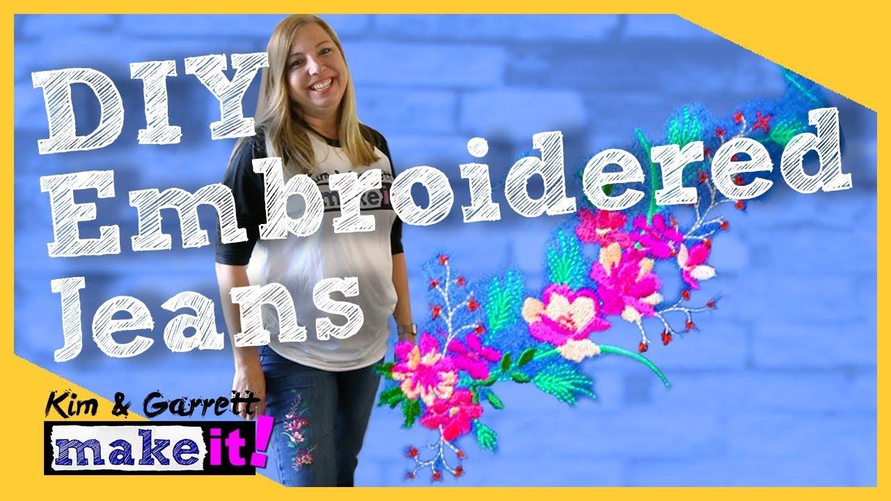 【mnem】Bidi Adjust Embroidery Pants DIY Embroidered Jeans Using The Baby Lock Destiny II - YouTube