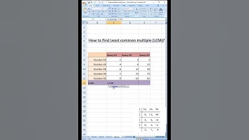 LCM in Excel #shortsexcel