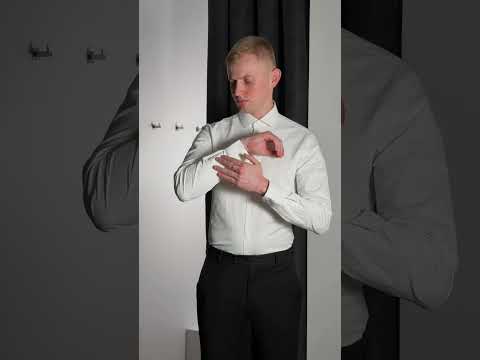 Айворі чоловіча сорочка приталена S, видео 1