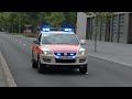 Feuerwehr Rettungswagen im Einsatzfahrt in Leverkussen