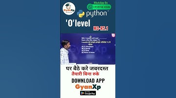 O Level Python Programming M3-R5.1 Important MCQs || O Level JAN 2025 || GyanXp