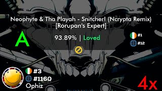 Ophiz | Neophyte &amp; Tha Playah - Snitcher! (Ncrypta Remix) [Rorupan's Expert] 93.89%