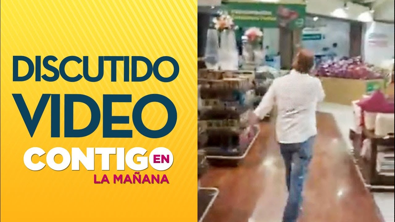 Funan a sujeto que estaba sin mascarilla en supermercado - Contigo en La Mañana