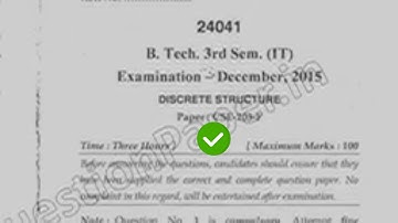 2018 Mdu BTech CSE 3rd Sem Discrete Structure System #MduQuestionPaper
