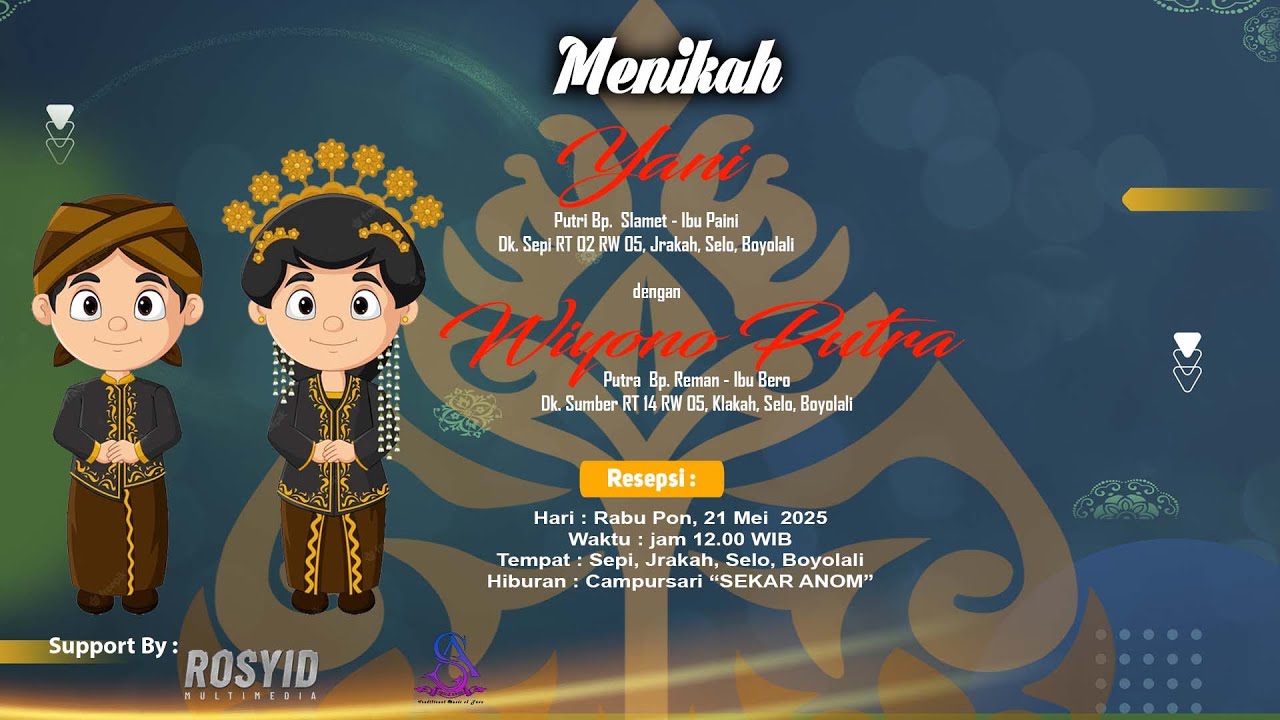 🔴LIVE CS. SEKAR ANOM || MENIKAH YANI & WIYONO PUTRA || Sepi. Rabu 21 MEI 2025