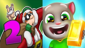 Robbery Bob 2 vs Talking Tom Gold Run New Update Gameplay Android,ios Part 45