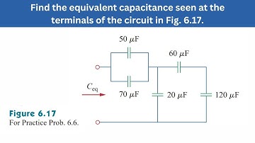 Practice Prob 6.6 | Find the equivalent capacitance at the terminals in Fig. 6.17. | FEC 4th Edition