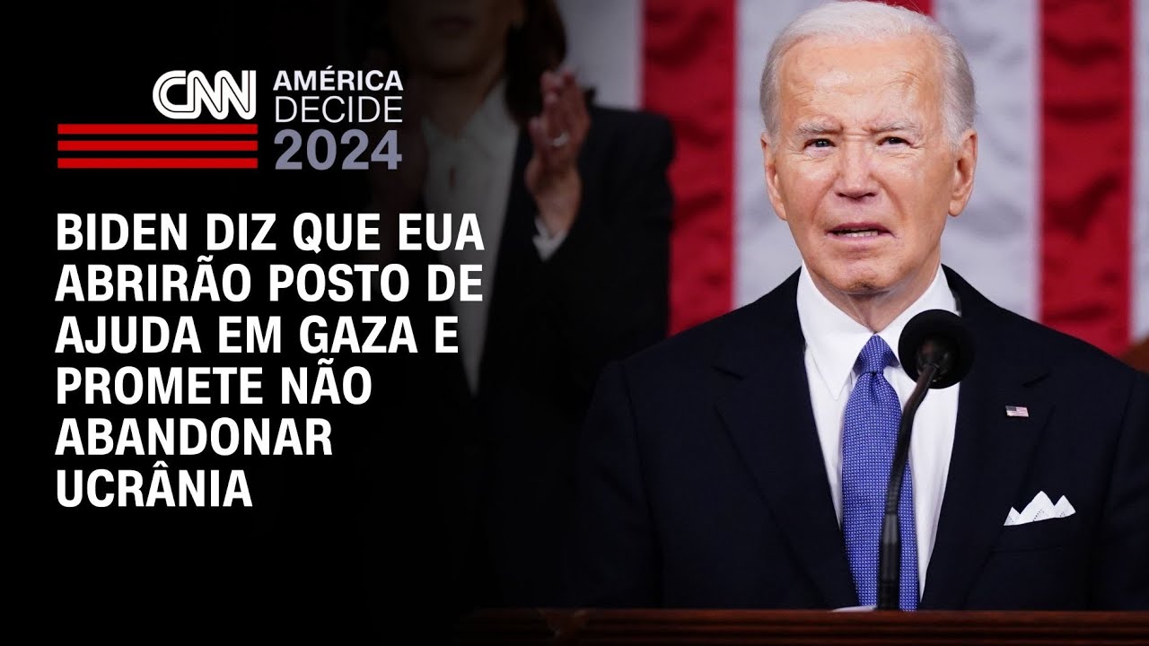 Biden diz que EUA abrirão posto de ajuda em Gaza e promete não abandonar Ucrânia | CNN NOVO DIA