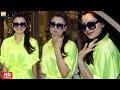 Urvashi Rautela spots a neon green dress at the airport as she returns from Colombo, Sri Lanka