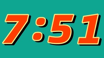 7 Minute and 51 Second Countdown Timer ⏰ | Bright green screen and huge numbers