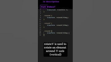💻 CSS 48a 💻 rotateX, rotateY and rotate Z 💻 #css #css3 #csscourse #html #html5 #omg