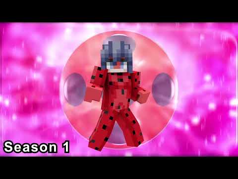 ALL Miraculous Ladybug TRANSFORMATIONS from SEASONS 1, 2 & 4! [Minecraft Animation]