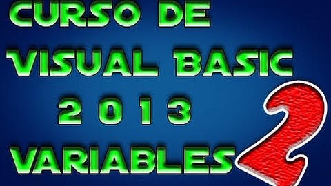 Curso de visual basic 2014 variables