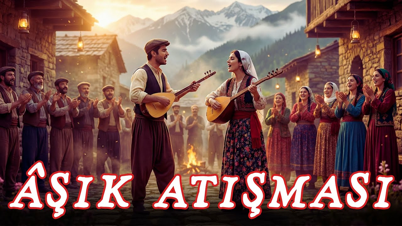 ÂŞIK ATIŞMASI | Bir Dalda İki Vişne | Bağlama ile Erkek & Kadın Atışması 🎵