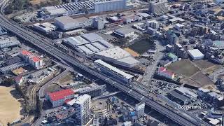 Google Earth　宇野辺駅（大阪府）うのべ　大阪モノレール