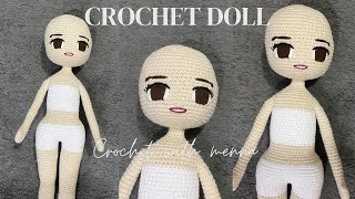 عروسة اميجرومي كروشيه - crochet amigurumi doll