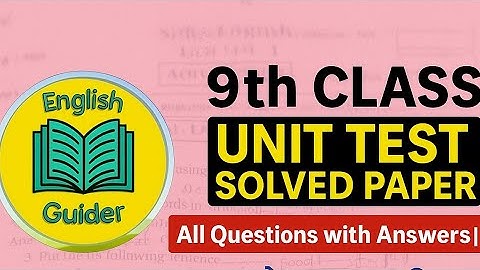English| First Unit Test Solved | 9th Std |state board|Activity Sheet-5|