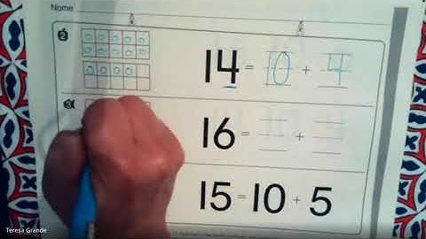 Kindergarten: Math: Use Place Value to Compose and Decompose Numbers W/I 19: Parts of 14, 15, & 16
