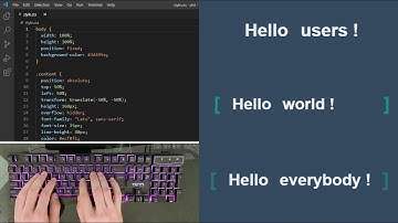 ASMR Programming - Hello World Text Animation using Html CSS - No Talking