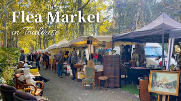 Flea Market in France | Antique furniture and Decorations/ Antique tableware / Shop with me ♪