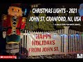Christmas Lights | John St, Cranford, NJ, USA | 2021 Christmas Lights | New Jersey | USA