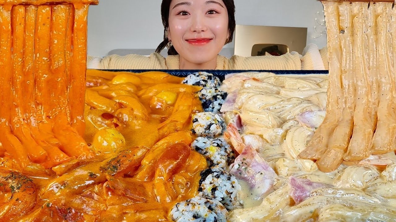 ASMR 이거 안보면 후회합니동..🫣 골뱅이비빔국수 새우튀김 고기만두 김치만두 리얼먹방 :) Korean-style bibim noodles, fried shrimp MUKBANG