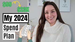 My 2024 Budget/Spend Plan | From $99 to $23,000 | First year with NO DEBT