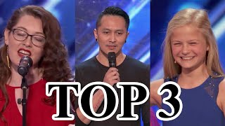 TOP 3 BEST Auditions America's Got Talent 2017