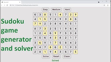 Sudoku generator and solver
