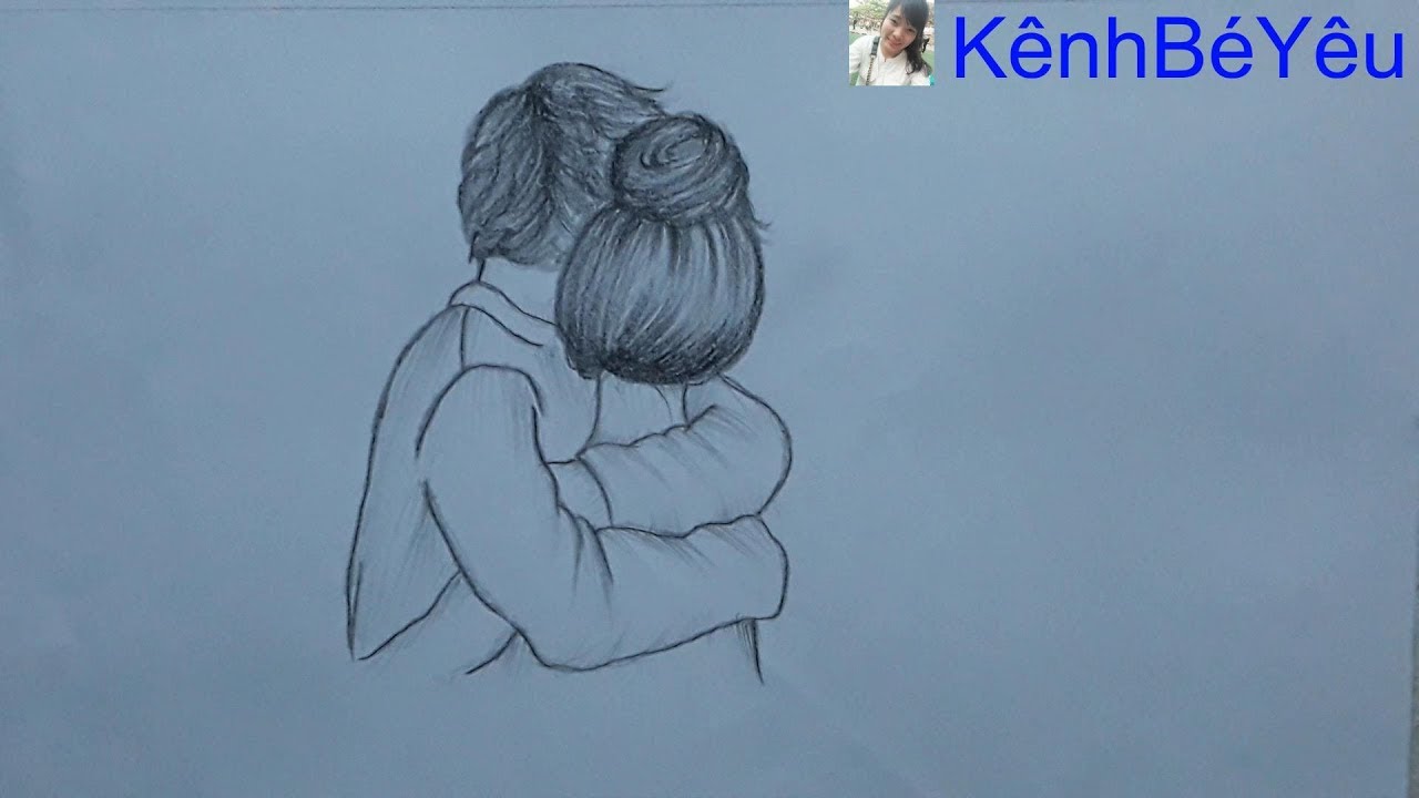 Vẽ đôi nam nữ ôm nhau - Draw a couple of men and women hugging ...