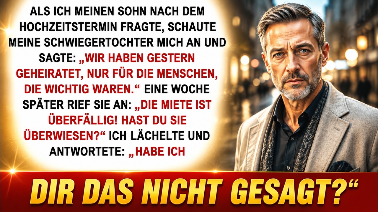 Meine Schwiegertochter sagte: „Wir sind schon verheiratet“ – Doch ich wusste von nichts.