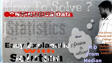 #Statistics 👉️Mean Deviation From Median & its Coefficients