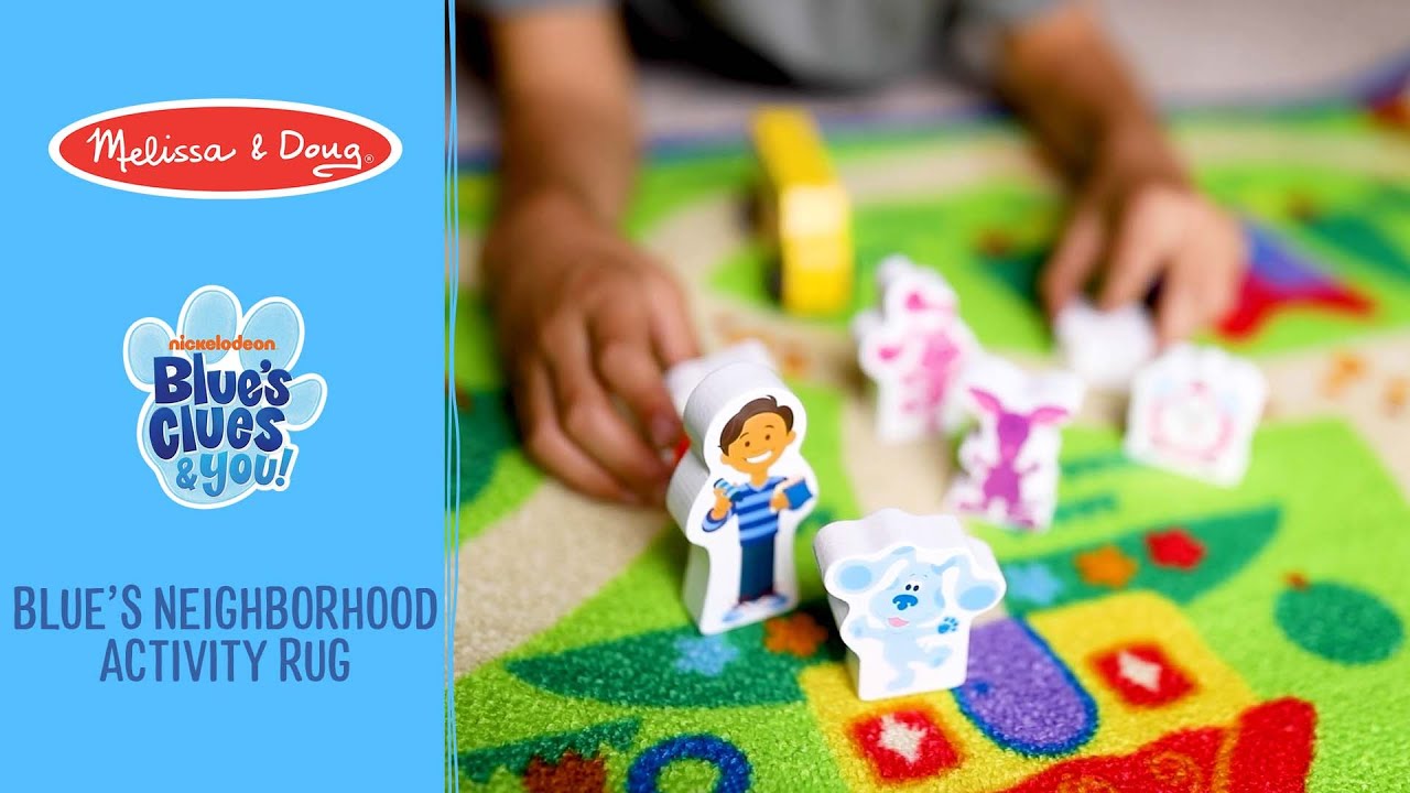 Melissa & Doug Blue's Clues & You! Blue's Neighborhood Activity Rug