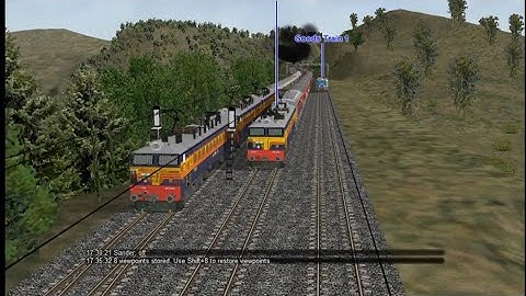 MSTS  : Monkey Hill Khandala Ghat Panvel Nanded Expressing crossing with Udayan and goods train .