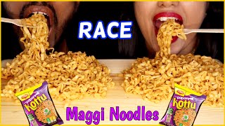 SPICY NOODLE CHALLENGE RACE 먹방 | MAGGI NOODLES EATING CHALLENGE 2020 | ASMR with Anu & Nim