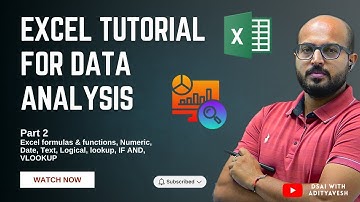 Excel Part 2 | Functions & Formulas Explained (IF, AND, Text, Date, VLOOKUP) #excel #dataanalysis