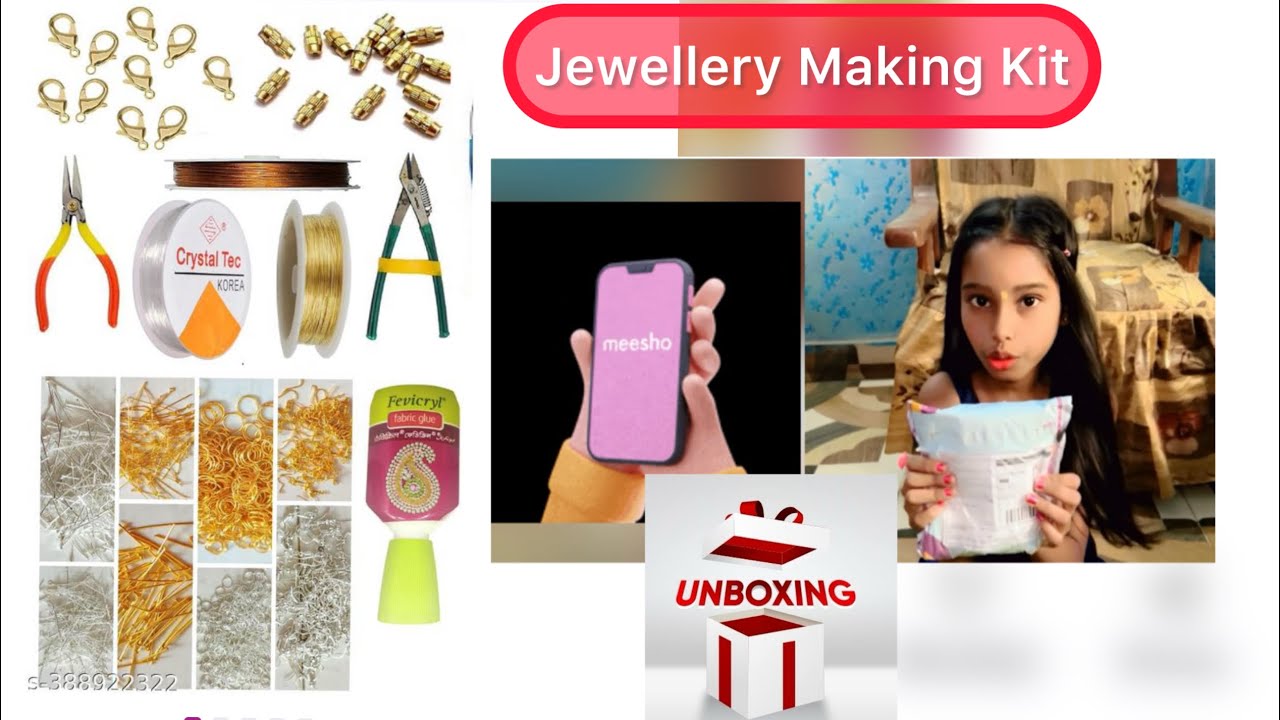 Unboxing Jewellery Making Kit Meesho Jewellery Art and Craft Kit 