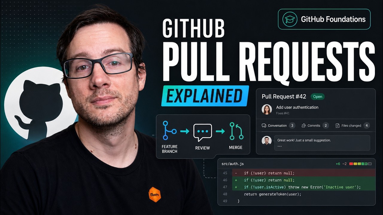 GitHub Pull Requests Explained for Beginners - GitHub Foundations - YouTube