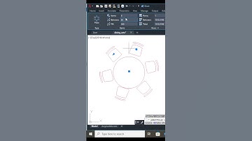 AutoCAD Trick: Arrange Chairs in a Perfect Circle in Seconds!  #autocad #array #polar   #shorts