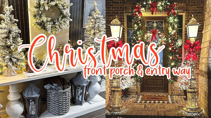 NEW FRONT PORCH CHRISTMAS DECORATE WITH ME 2022 / ...