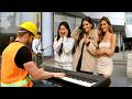 Construction Worker STUNS Girls With Surprise Piano Skills 