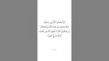 سورة النور (٣٢) _ الشيخ عبدالله القرافي