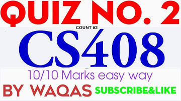 CS408 Quiz 2 Spring 2021 ||CS408 Quiz 2 Count#2|CS408 Quiz 2