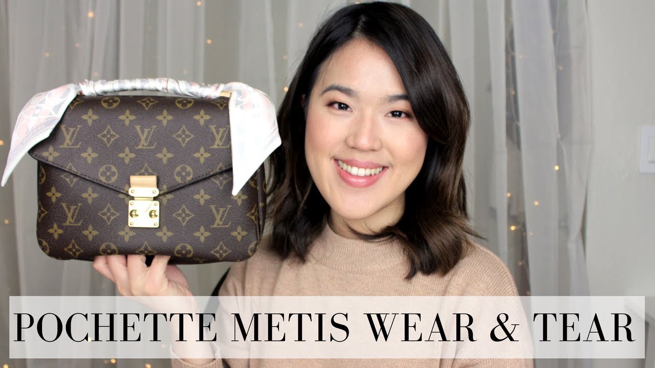 LOUIS VUITTON POCHETTE METIS REVIEW, WEAR & TEAR, UPDATES - YouTube