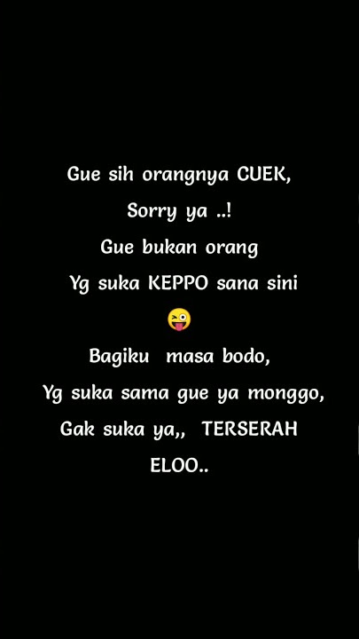 Cuekin aja,, Story