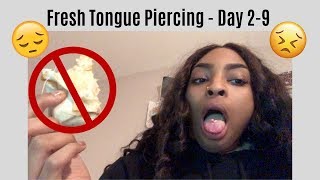 Days 2-9 with A Fresh Tongue Piercing 🤧|| Jewel Pray