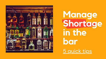 5 quick tips to manage Inventory in Bar and avoid shortage