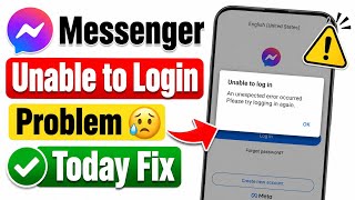 Facebook | Messenger | Instagram Unable to login an unexpected error occurred.Please try again 2026