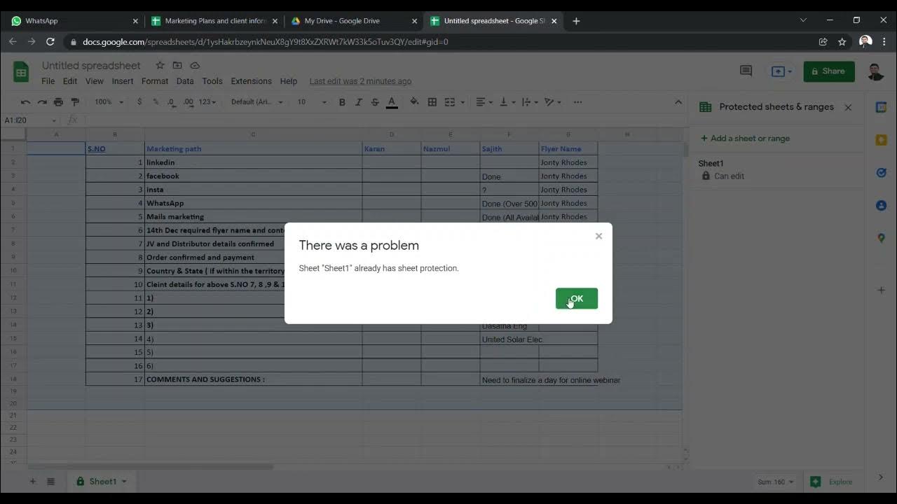 how-to-protect-google-sheet-or-excel-sheet-columns-or-raws-youtube