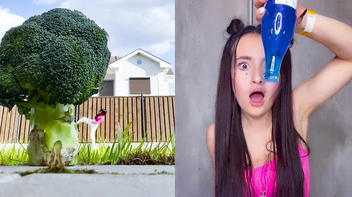 GIRL VS Giant Broccoli - magic funny short video by Kate Brush